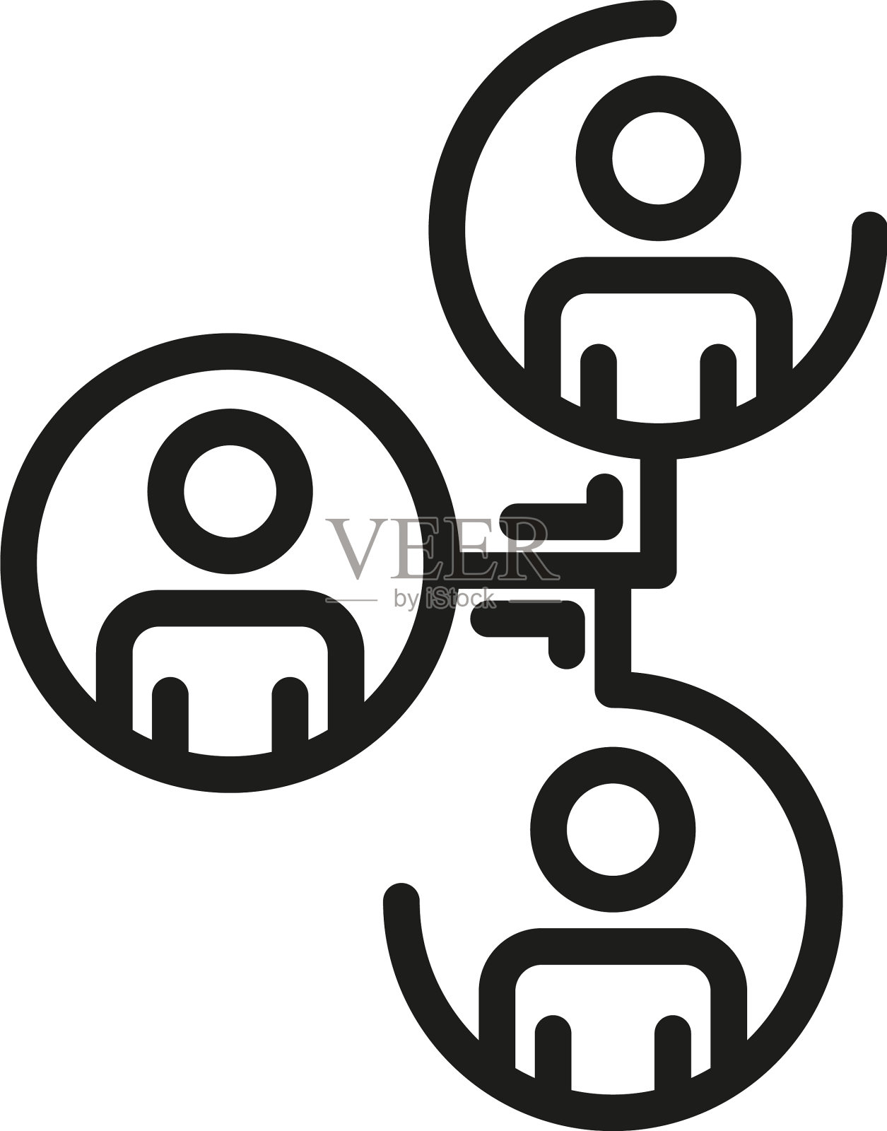 工作层次图标轮廓风格图标素材