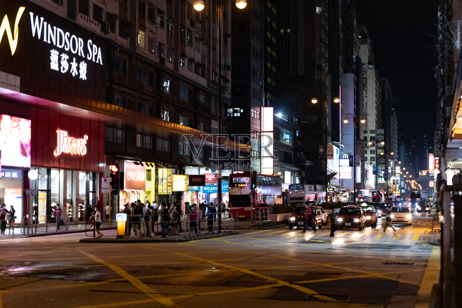 香港旅游景点的夜景照片摄影图片