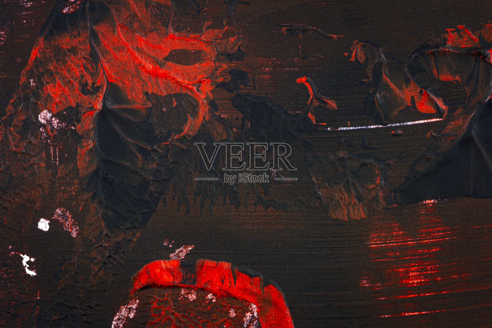 黑色和红色手绘丙烯酸背景照片摄影图片