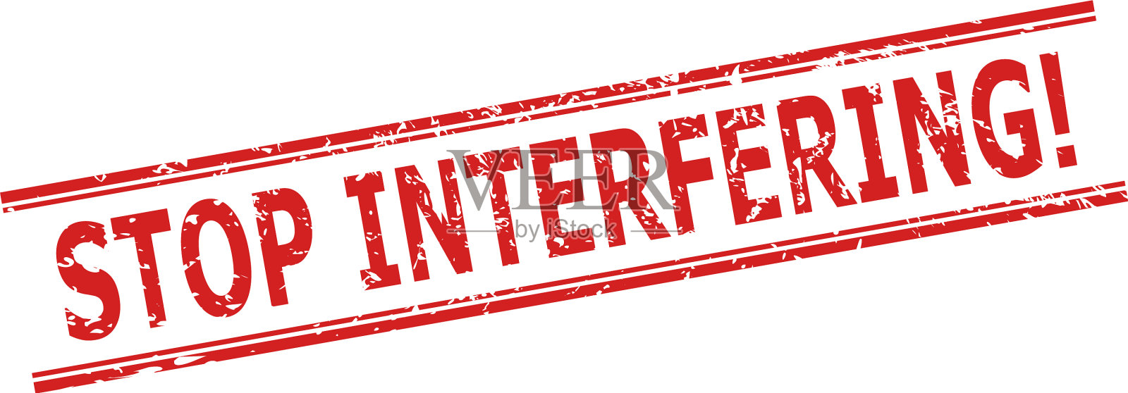 停止干扰惊叹号水印插画图片素材
