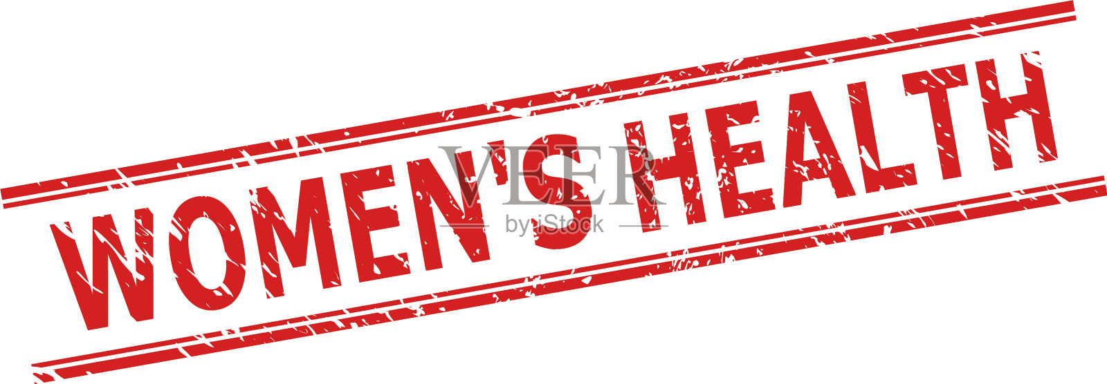 妇女的健康印章印章与遇险表面插画图片素材