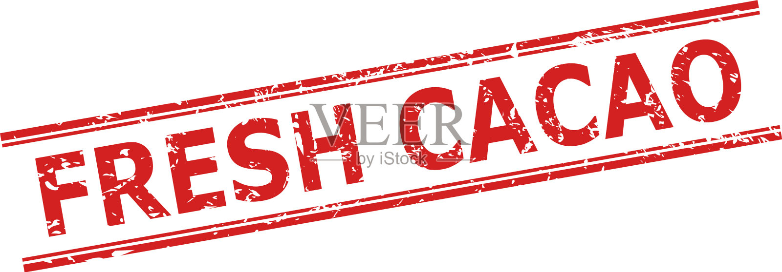 新鲜的可可水印与grunged风格和插画图片素材