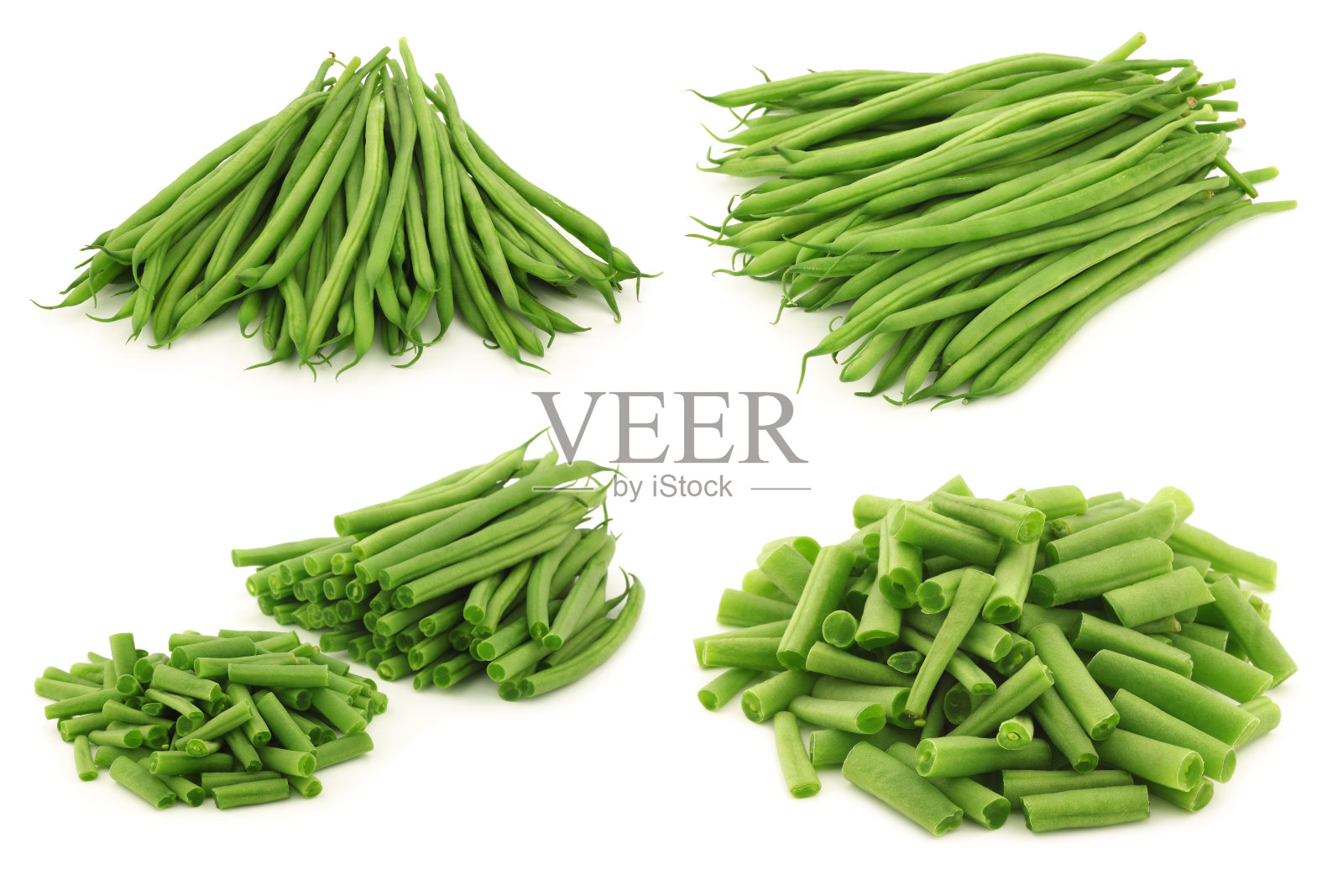 把青豆串起来，切一个照片摄影图片