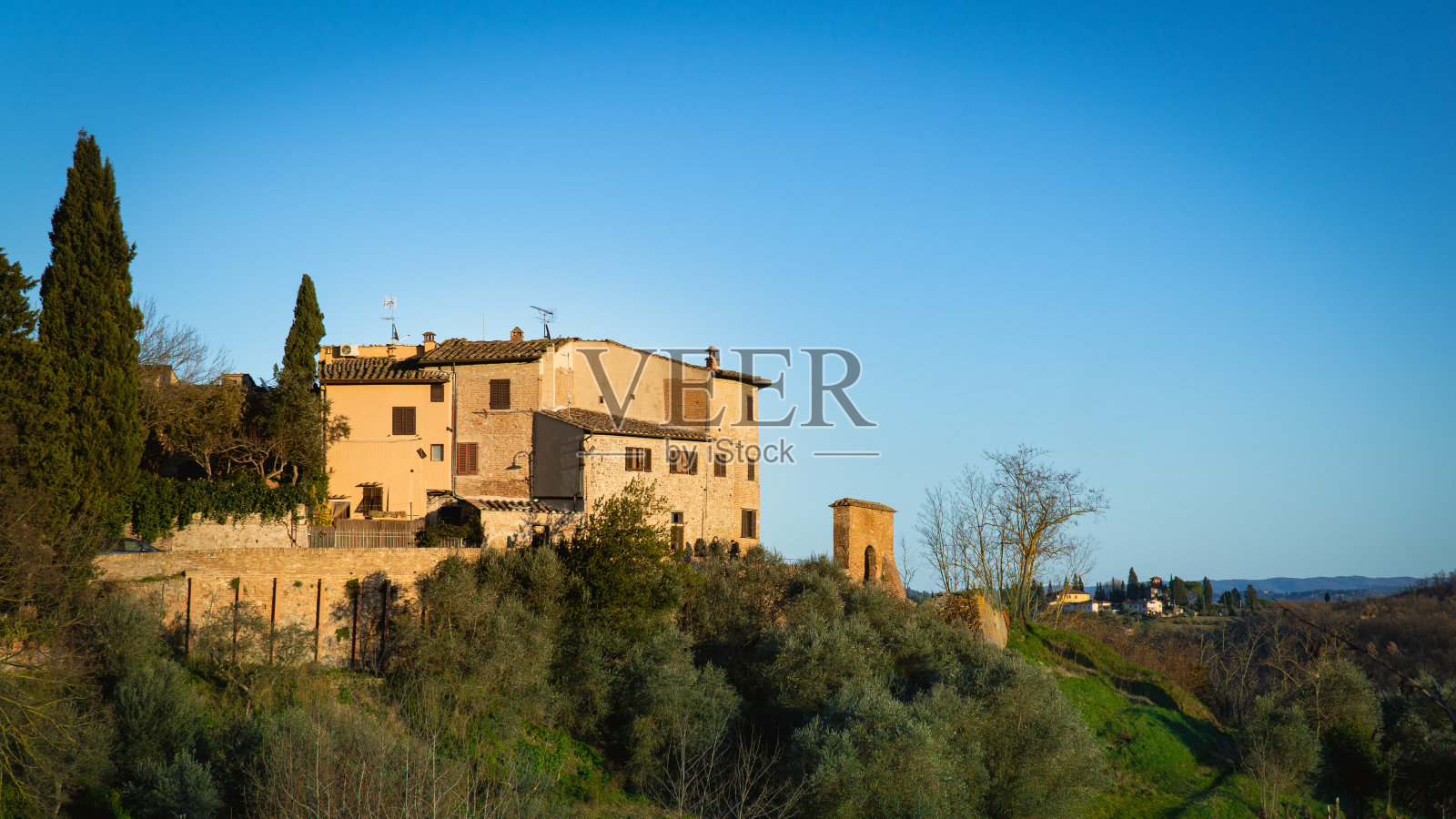 Certaldo镇,佛罗伦萨照片摄影图片