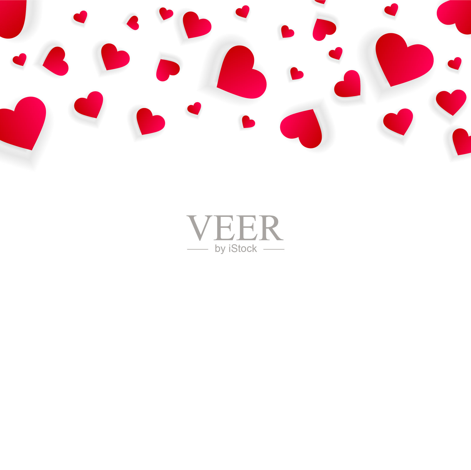 爱的边界与坠落的粉色心框插画图片素材