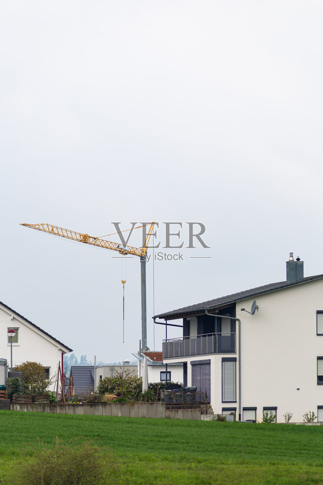 德国新开发区用建筑起重机照片摄影图片