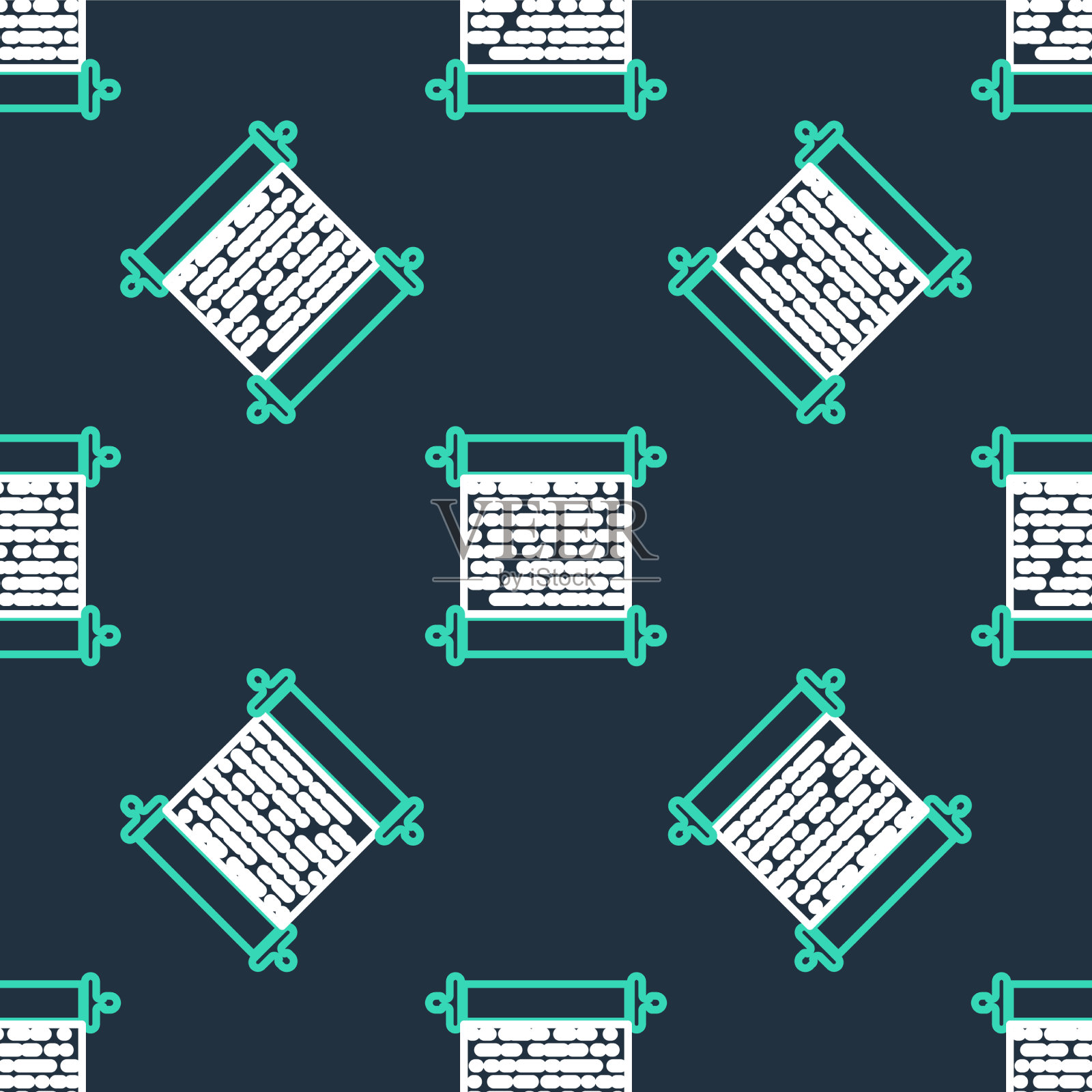 行纸滚动图标隔离无缝模式插画图片素材