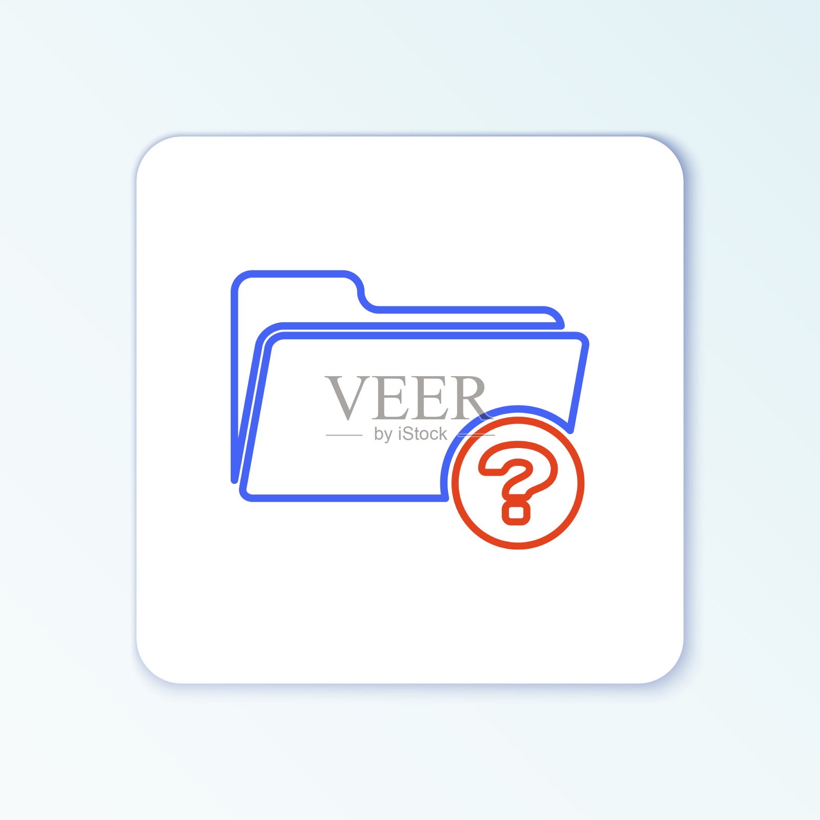 行未知的目录图标隔离在白色插画图片素材