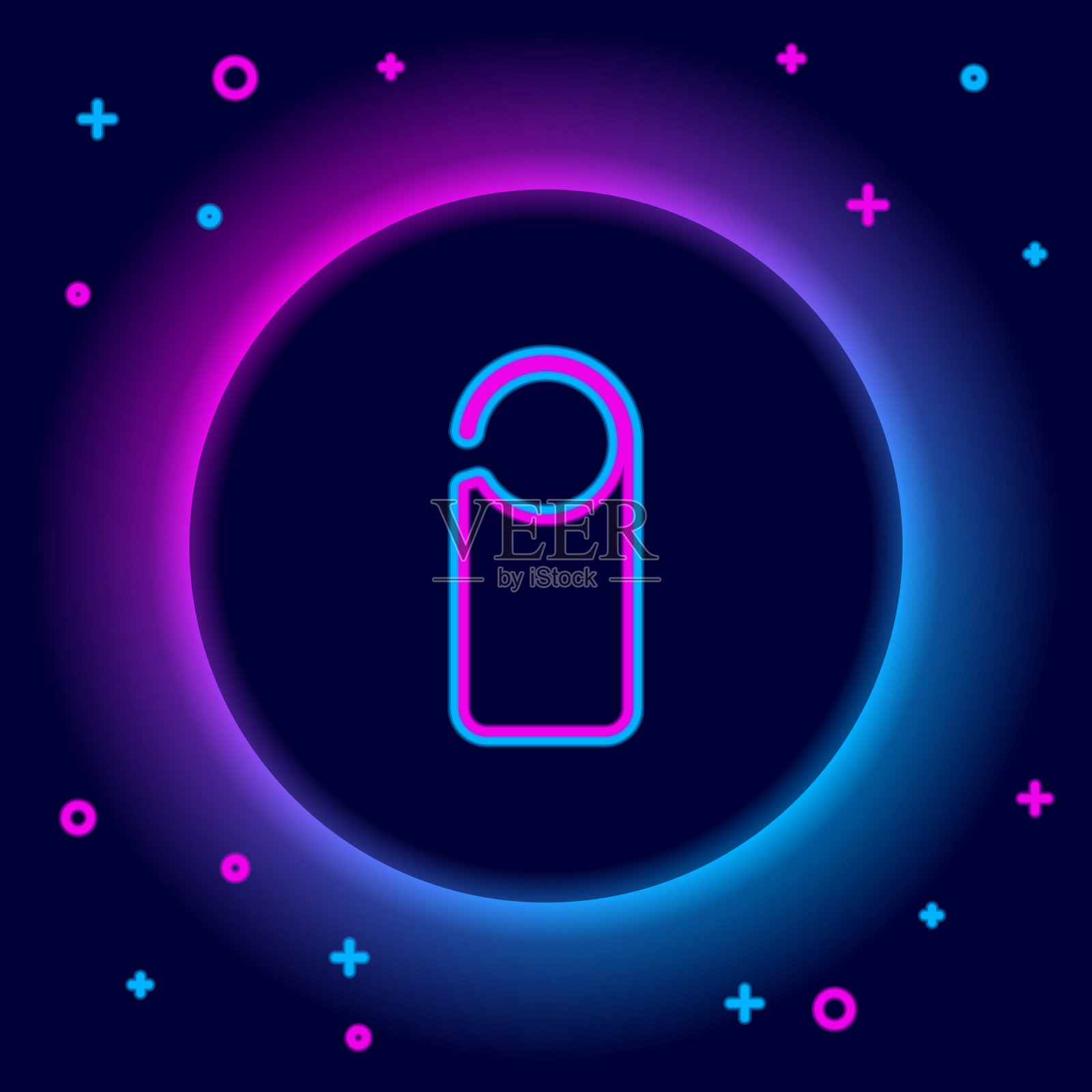 发光的霓虹灯线请不要打扰图标图标素材