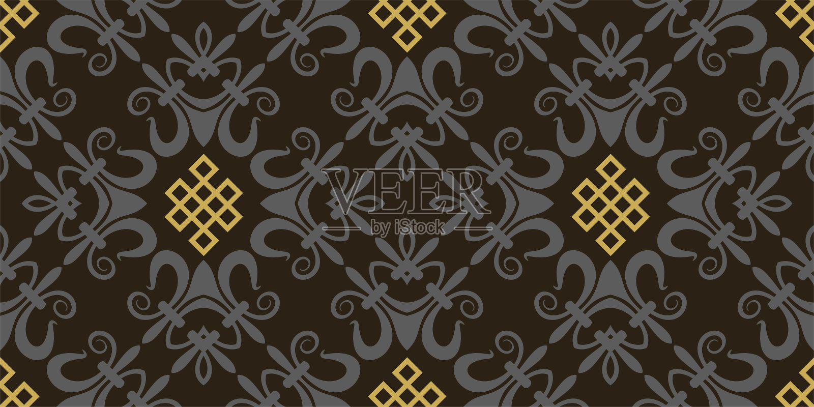 高贵高贵的背景图案，黑色背景，壁纸。无缝模式,纹理。矢量图插画图片素材