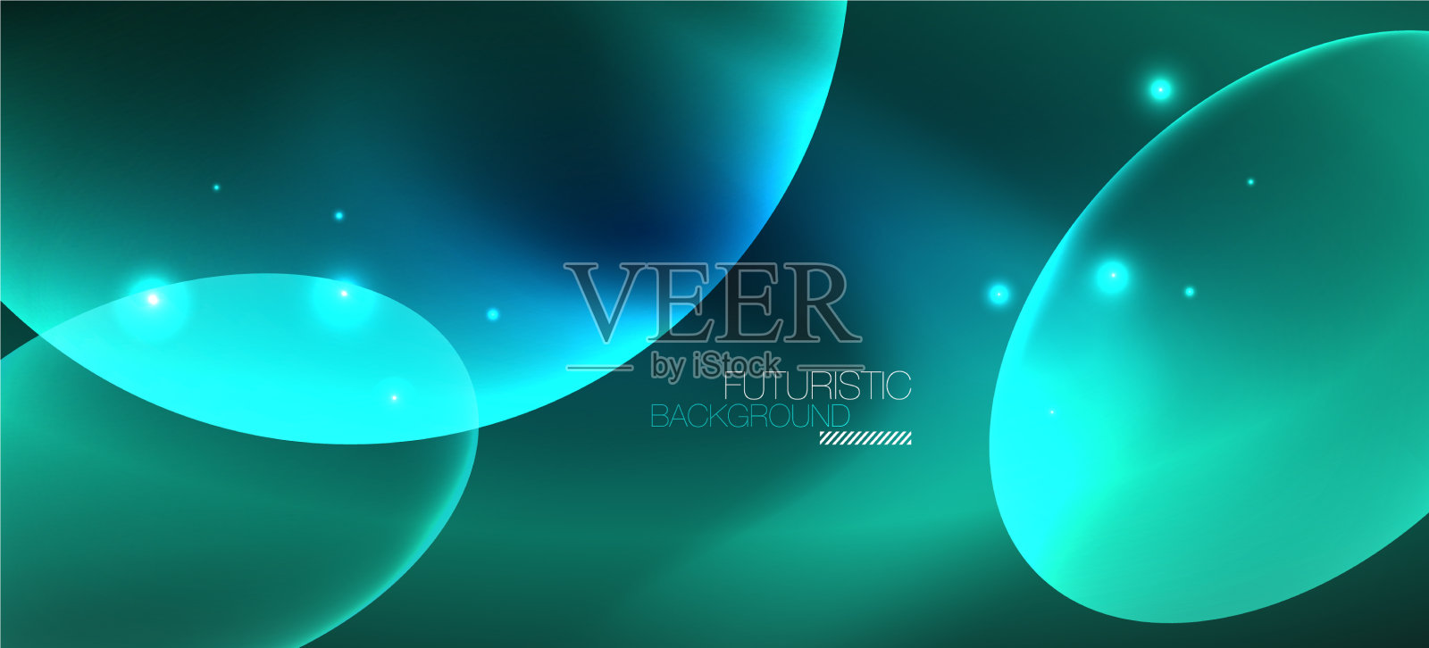 霓虹椭圆抽象背景闪亮明亮插画图片素材