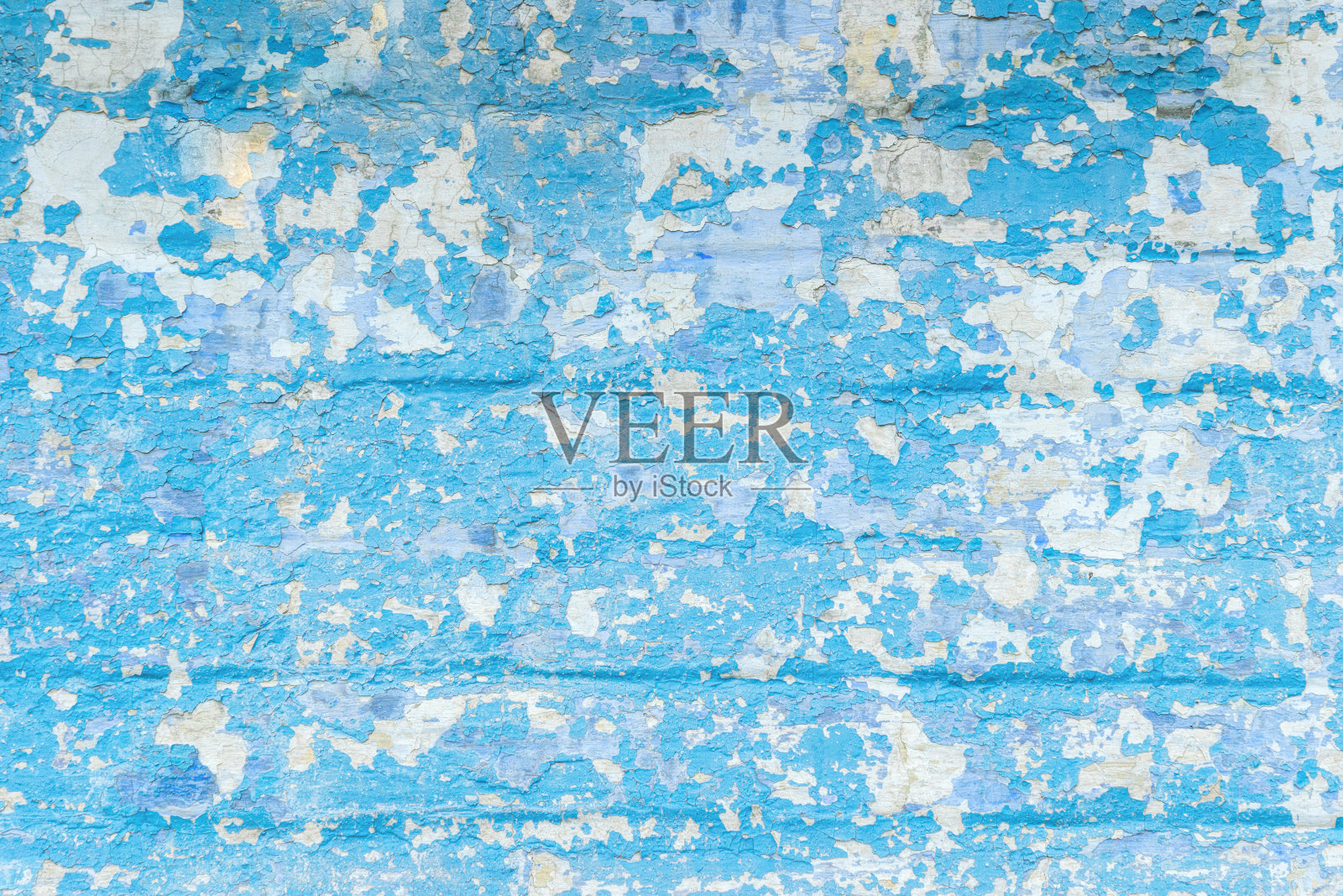 破旧的砖墙，漆蓝剥落照片摄影图片