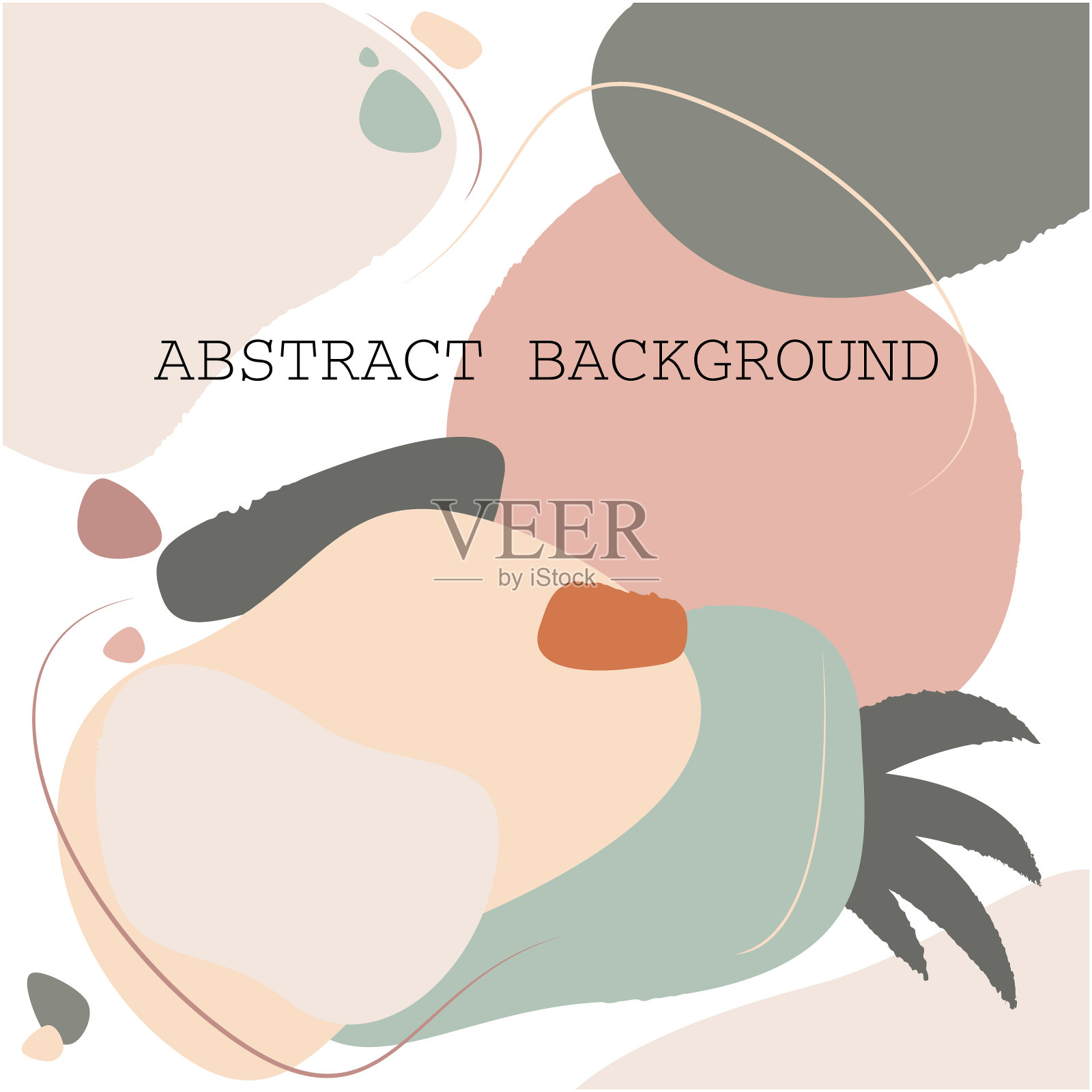 抽象的成分。现代设计与当前的自然色彩插画图片素材