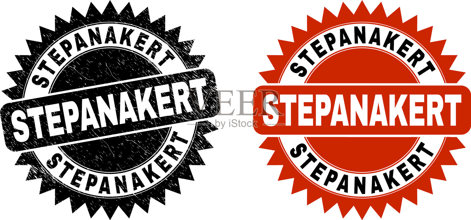 斯捷潘纳克特黑色玫瑰形邮票印章与污垢插画图片素材