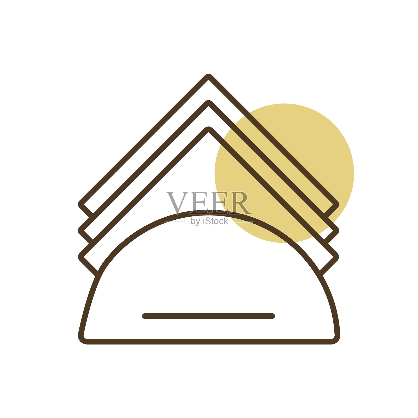 餐巾和餐巾架图标图标素材