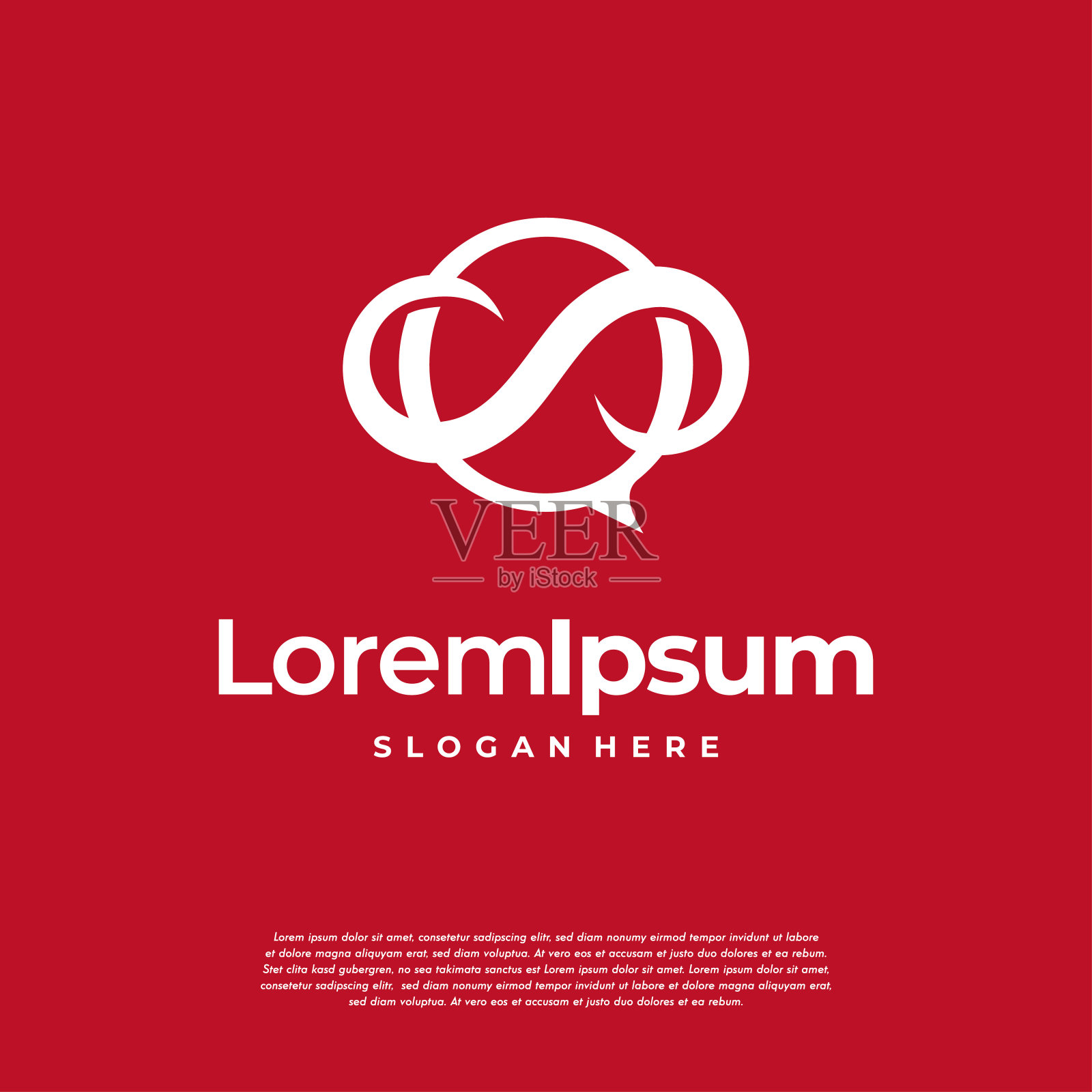 无限讨论标志设计概念向量，论坛和循环符号图标模板插画图片素材