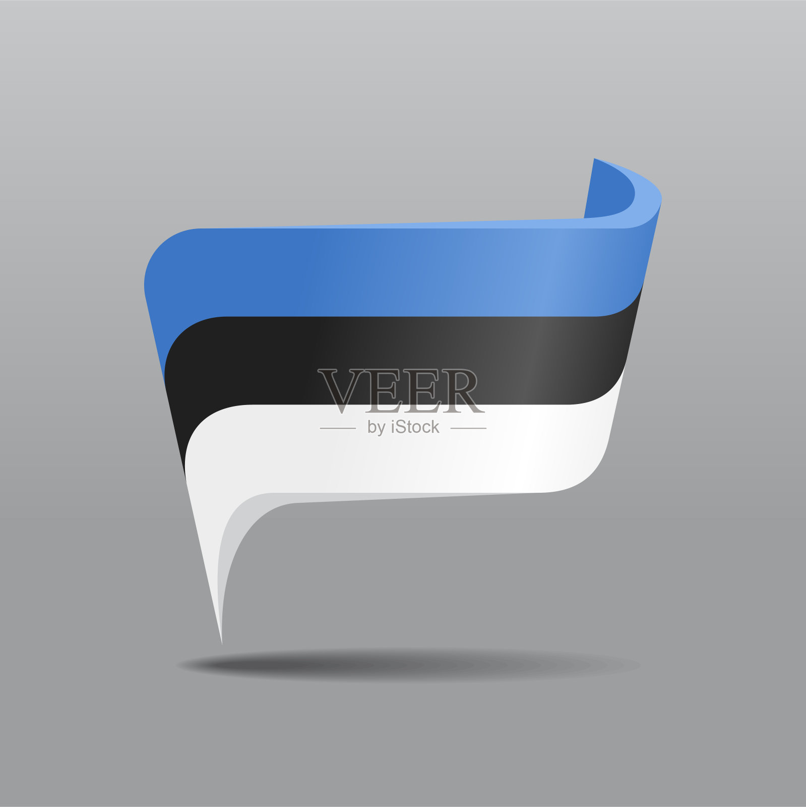 爱沙尼亚国旗地图指针布局。矢量插图。插画图片素材