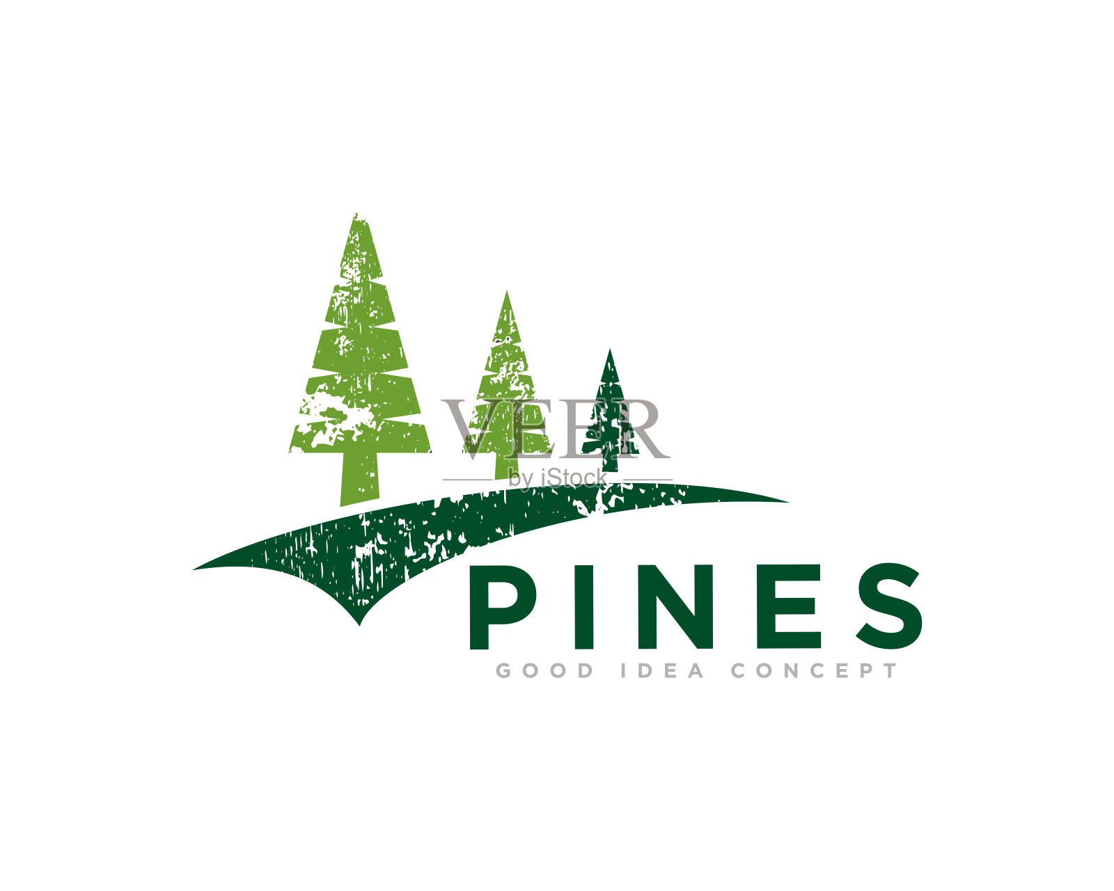 松树自然设计插图插画图片素材