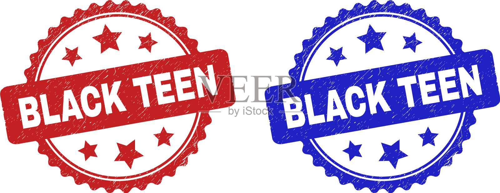 黑色少年玫瑰邮票印章与刮花设计元素图片