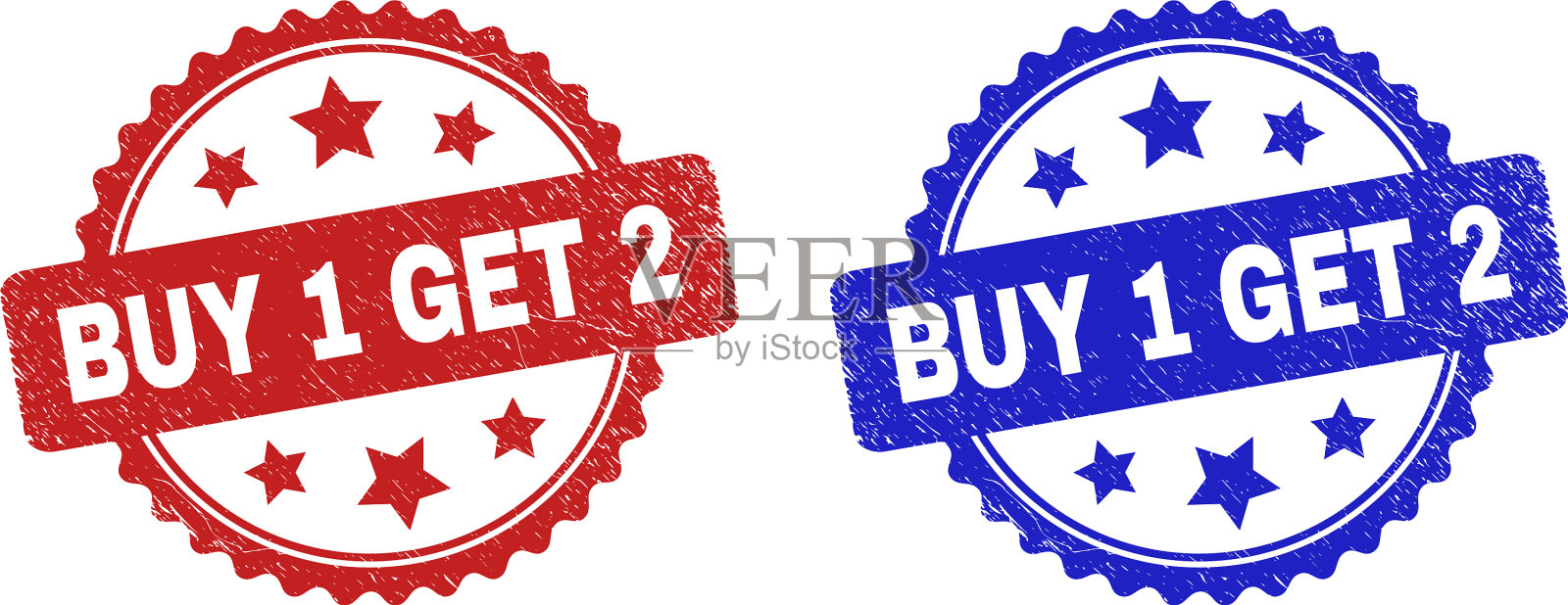 购买1得到2玫瑰形密封使用不干净的风格设计元素图片