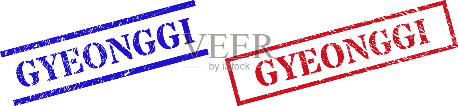 京畿道纹理刮印印章用插画图片素材