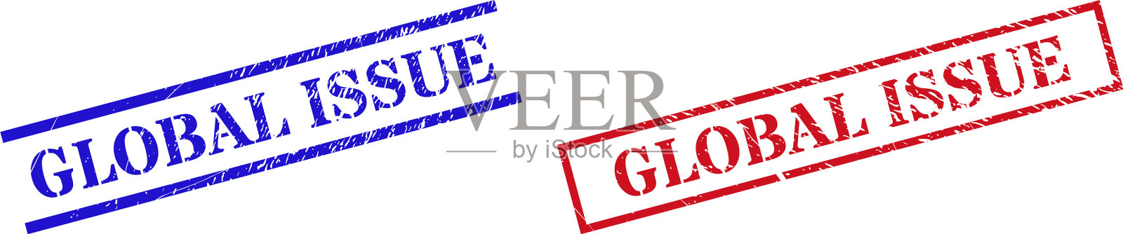 全球发行带纹理的橡胶水印图章插画图片素材