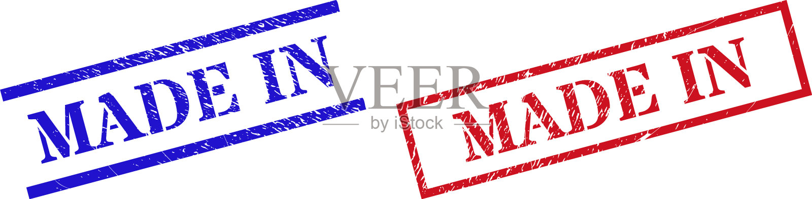 用粗劣的刮花印章印章插画图片素材