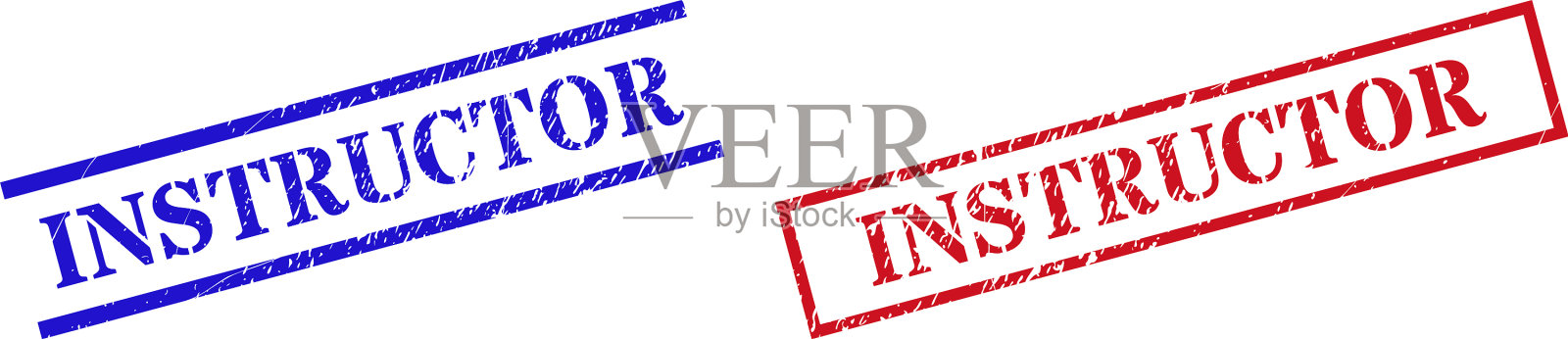 教官用纹理刮印印章插画图片素材