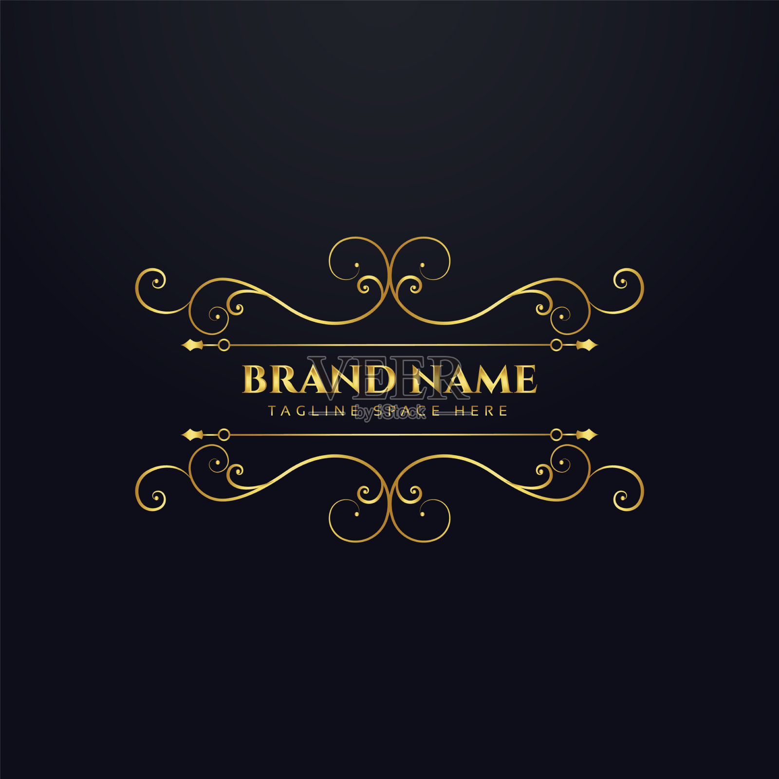 豪华品牌皇家标志概念背景设计插画图片素材