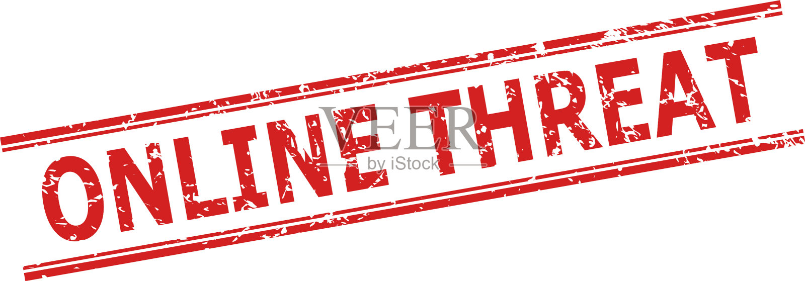 在线威胁印章印章用橡胶质地和插画图片素材