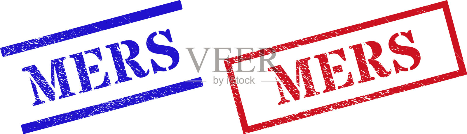 Mers grunge用矩形刮印印章插画图片素材