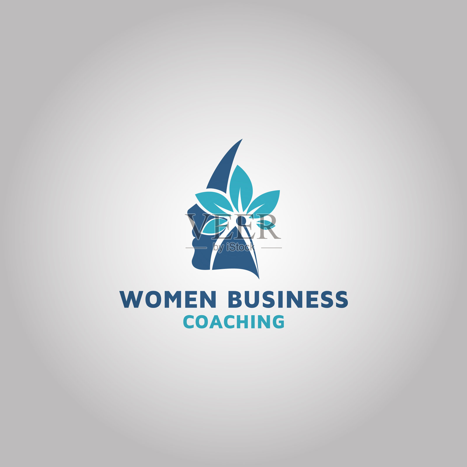 女性企业指导标识模板设计理念插画图片素材