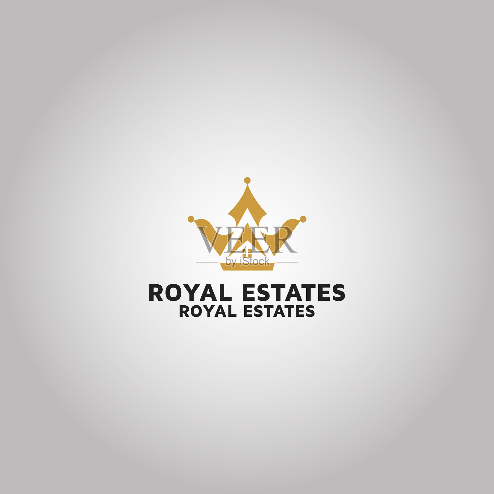 皇家地产顾问标志设计模板的想法插画图片素材
