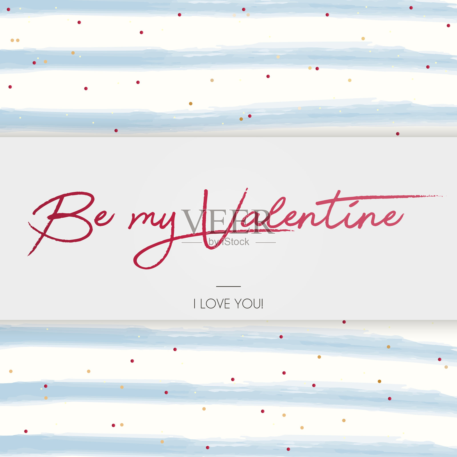 情人节贺卡做我的情人插画图片素材