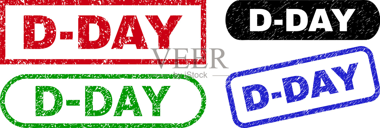 D-day矩形水印使用不干净的表面插画图片素材