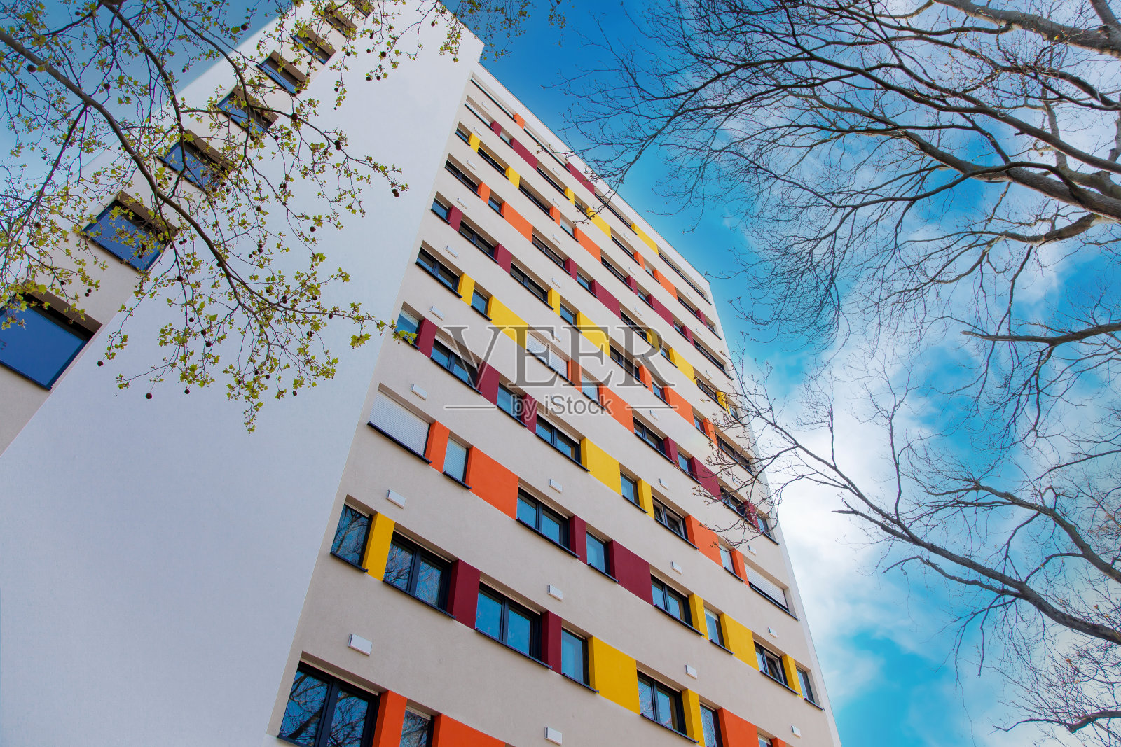 城市公寓外墙照片摄影图片