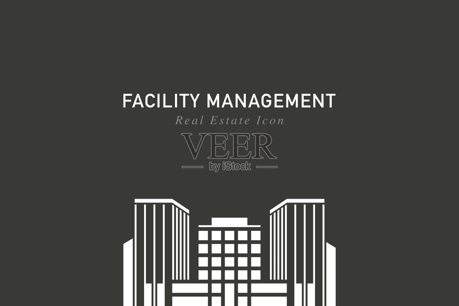 现代城市建筑外部的矢量插图设计模板素材