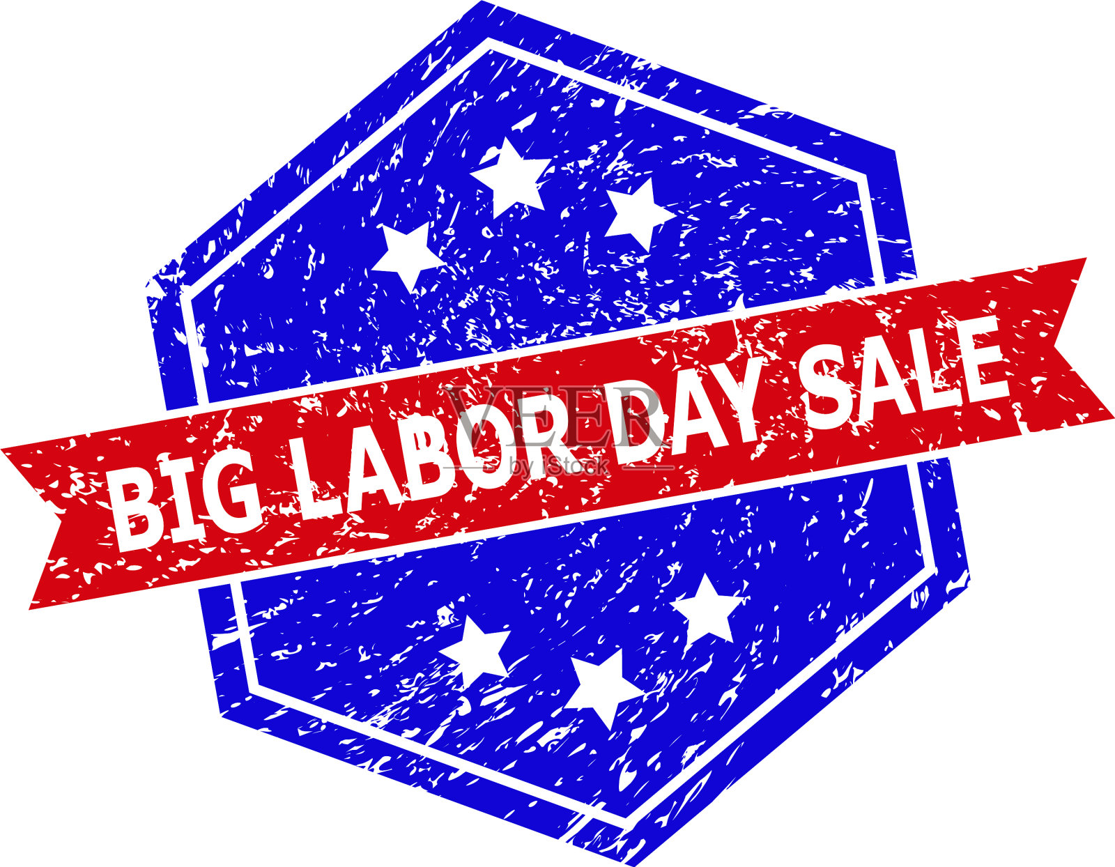 六边形双色大劳动节促销水印用设计元素图片