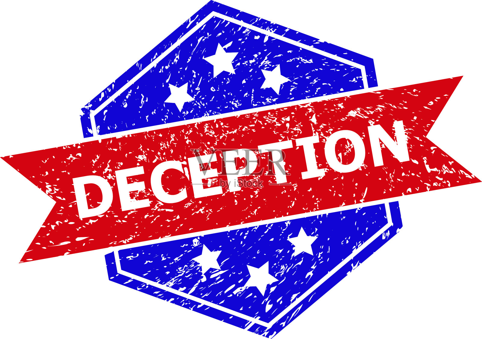 用六角形双色欺骗水印插画图片素材