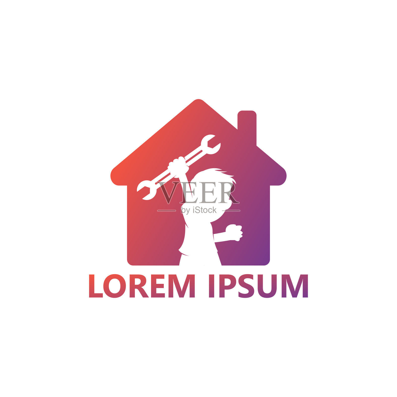 采购产品修理房子标志模板设计矢量，会徽，设计概念，创意符号，图标插画图片素材