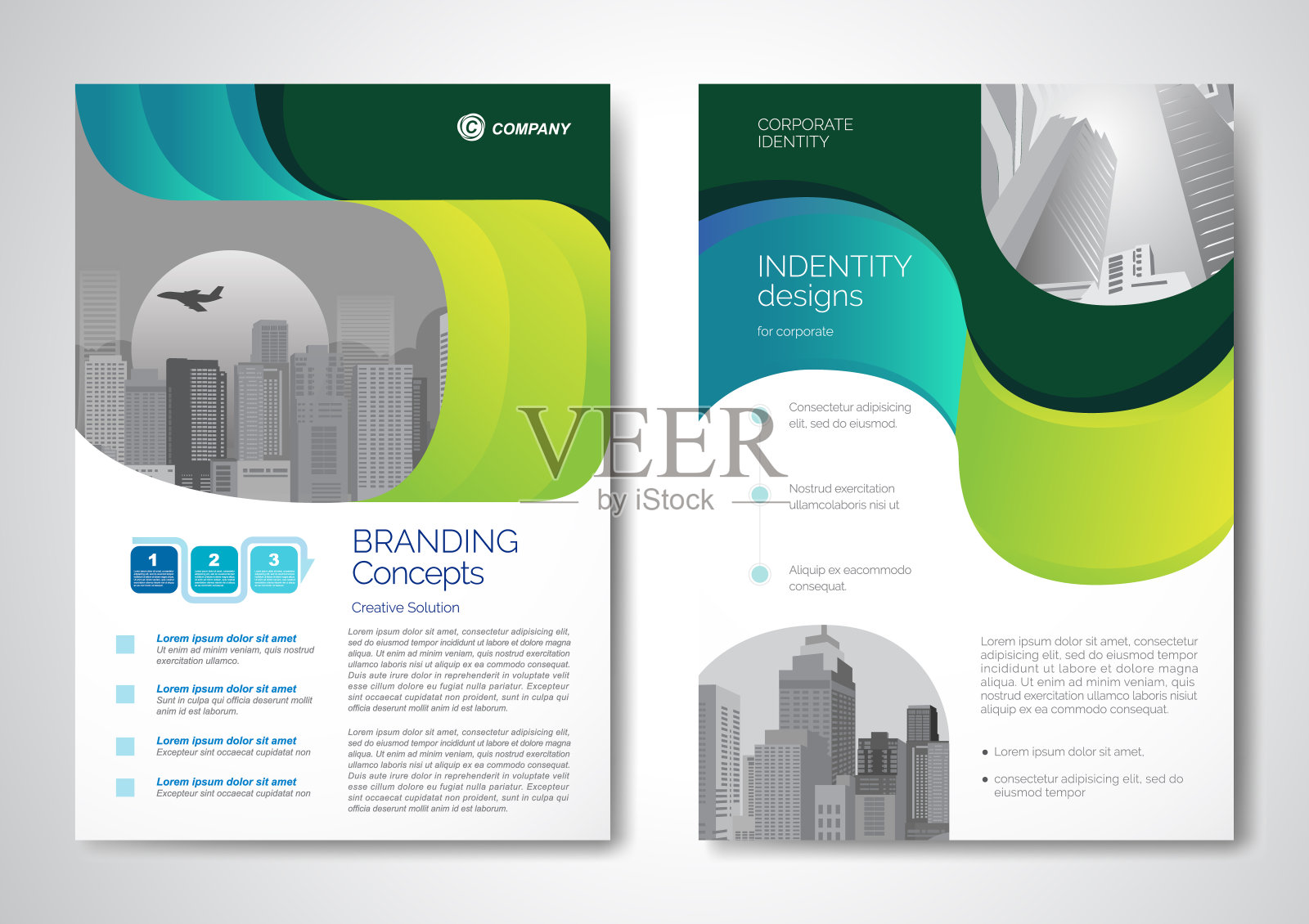 矢量宣传册传单设计布局模板插画图片素材