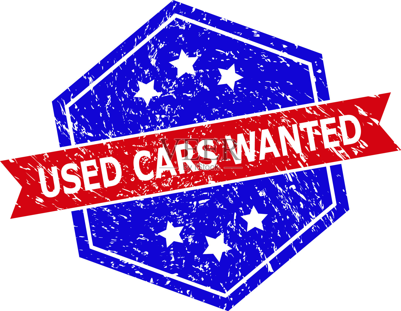 六边形双色二手车要密封不洁插画图片素材