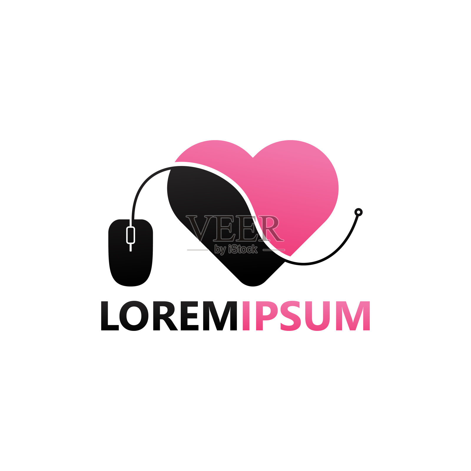 采购产品在线爱标志模板设计矢量，会徽，设计概念，创意符号，图标插画图片素材