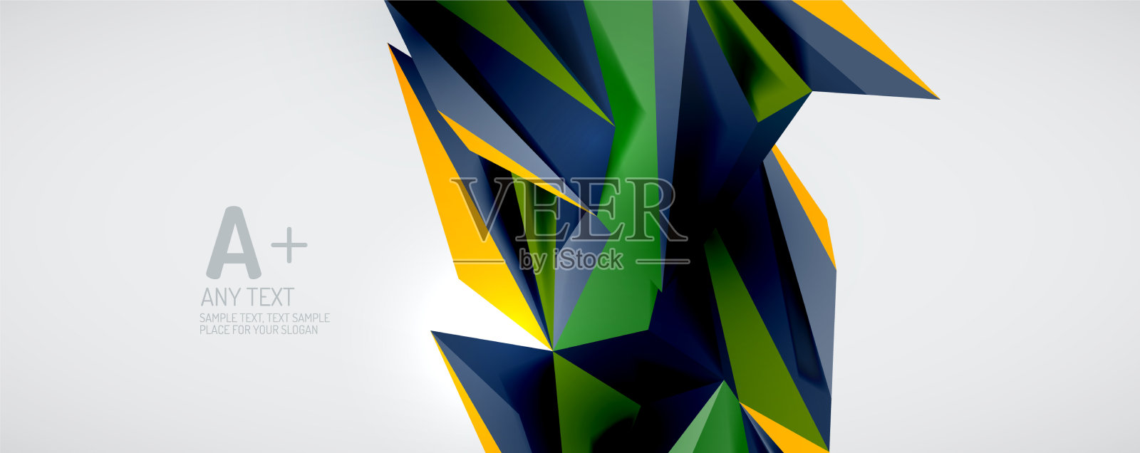 三角形几何背景低多边形3d插画图片素材