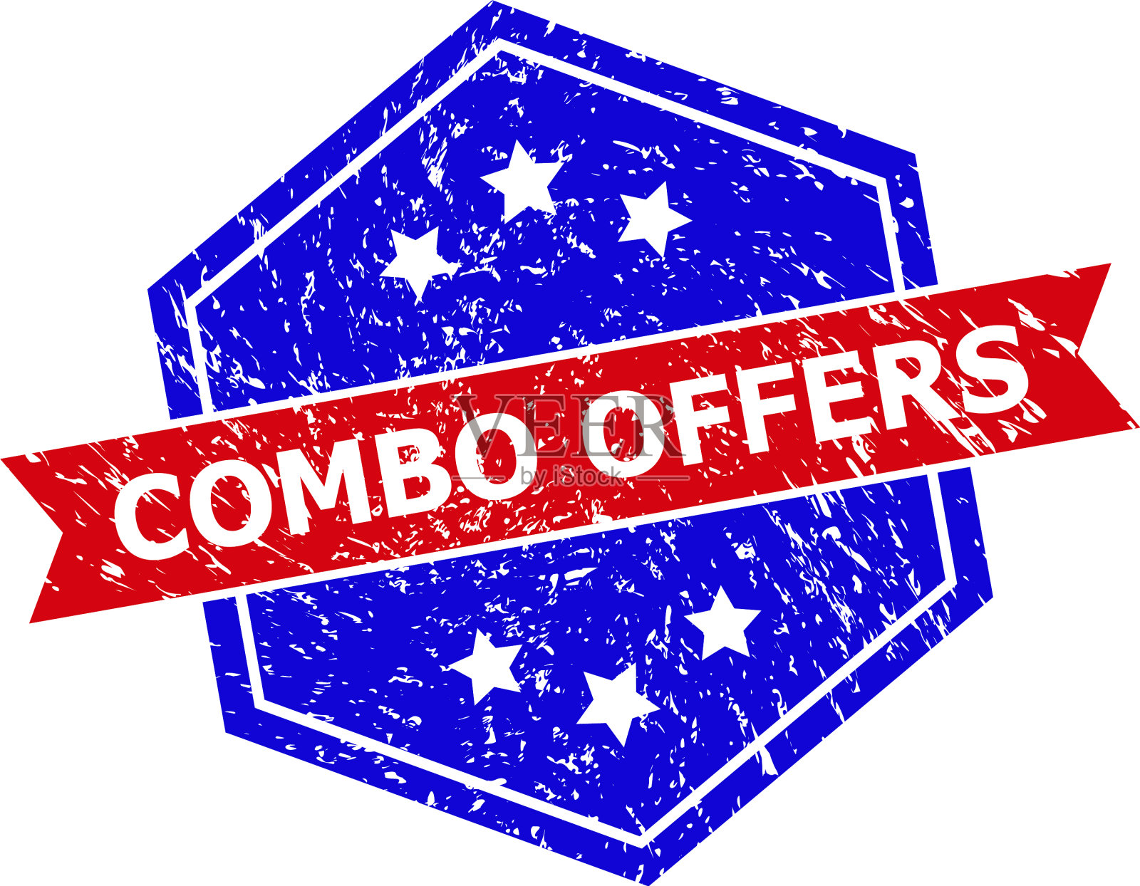 六角双色组合提供印章印章设计元素图片