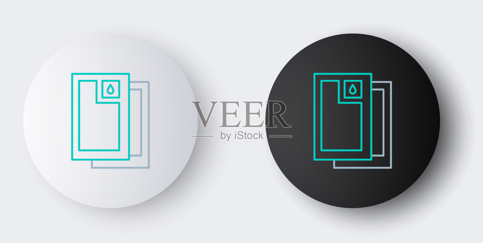 线桶油图标孤立在灰色背景图标素材