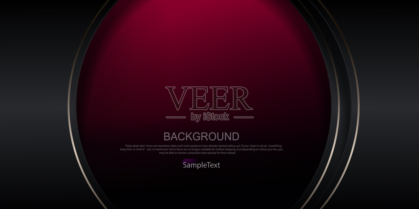 用深粉色渐变的抽象插图，带有边框的椭圆形灰色窗帘插画图片素材