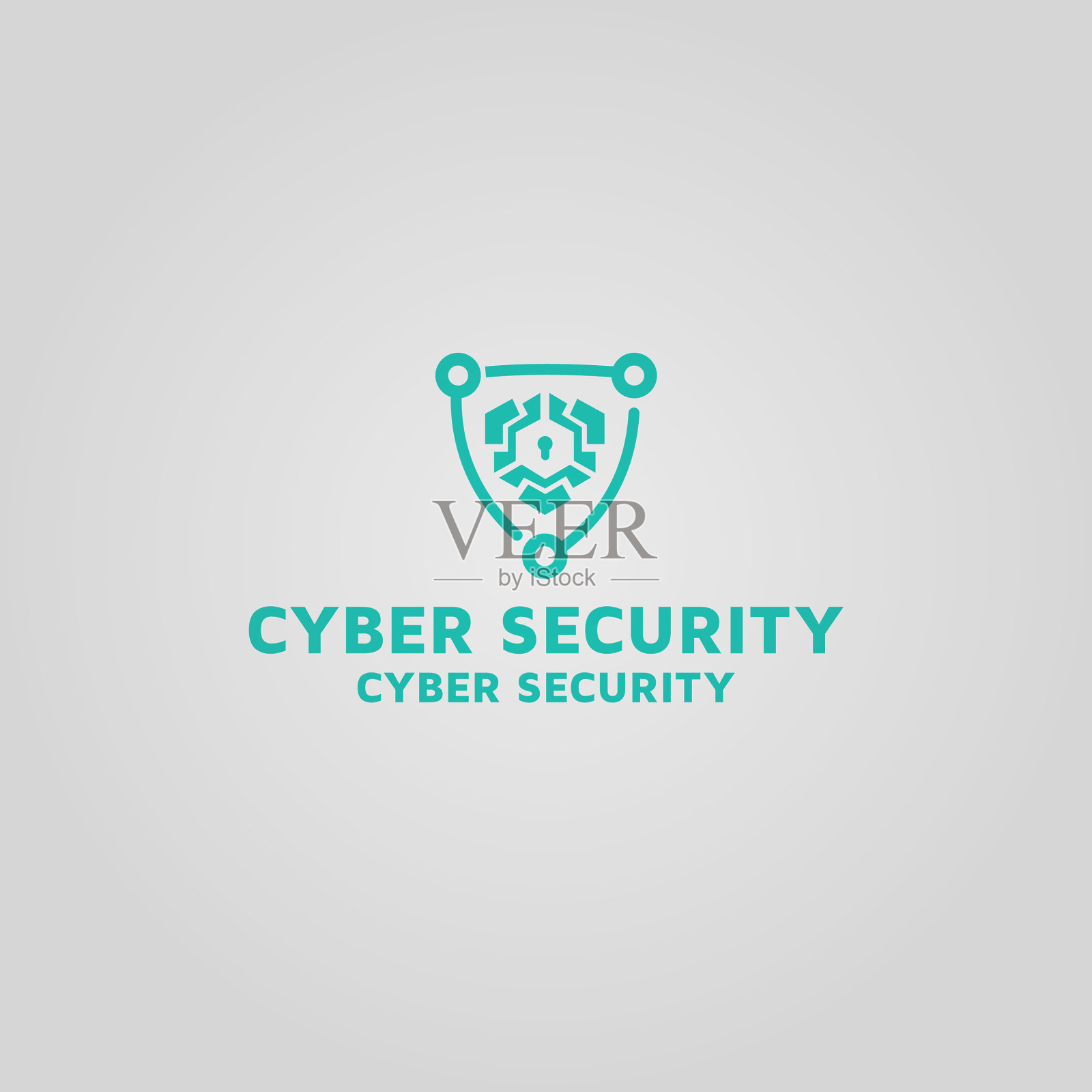 网络安全标志设计模板插画图片素材