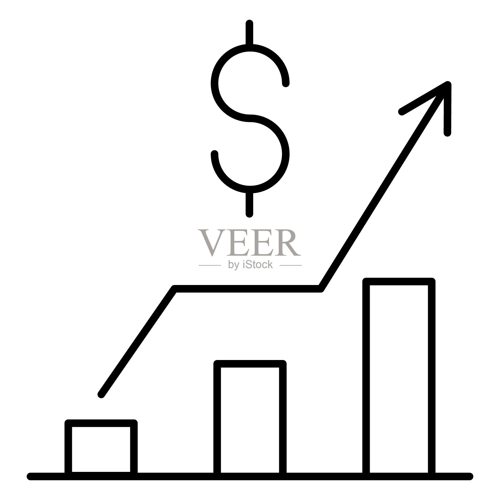 业务结果图标。销售指数大纲图标。销售收入图表统计分析流程，提高业务生产力图标素材