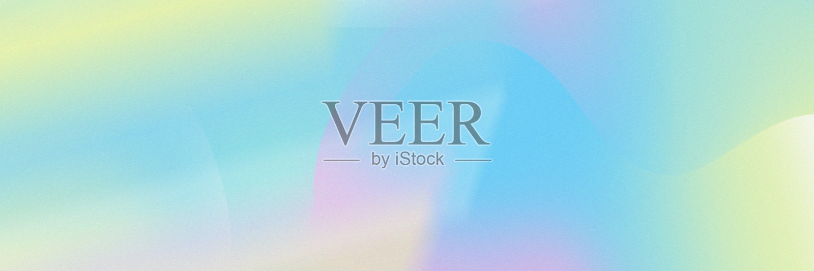 颗粒渐变横幅banner，蓝色绿色冰糕背景，鲜艳的柔和70年代复古抽象图案插画图片素材